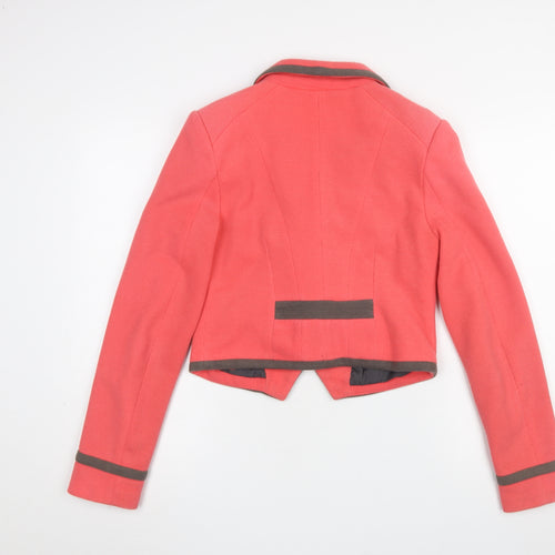 BWNY Jeans Coral Cropped Blazer Womens UK 12 Medium Single Breasted