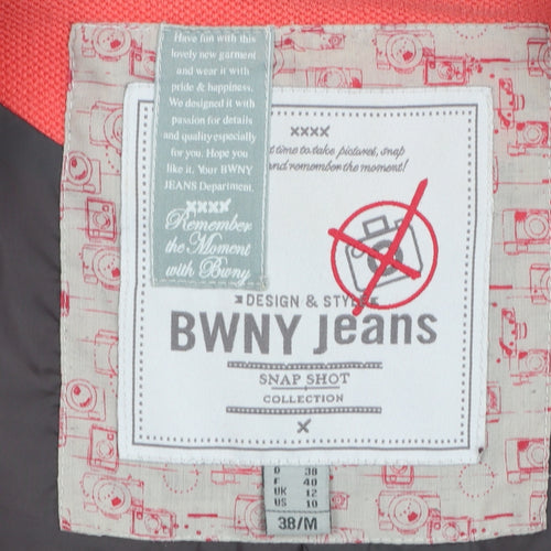 BWNY Jeans Coral Cropped Blazer Womens UK 12 Medium Single Breasted