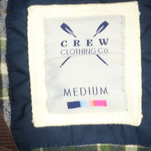 Crew Clothing Co. Men's Blue Quilted Jacket Medium Regular Fit Outdoor Coat