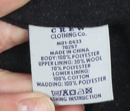 Crew Clothing Co. Men's Blue Quilted Jacket Medium Regular Fit Outdoor Coat