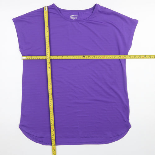 Dunnes Stores Womens Purple Performance Sport T-Shirt Size S