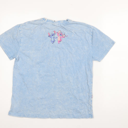 Primark Girls Blue Angel & Stitch Graphic T-Shirt 12-13 Years