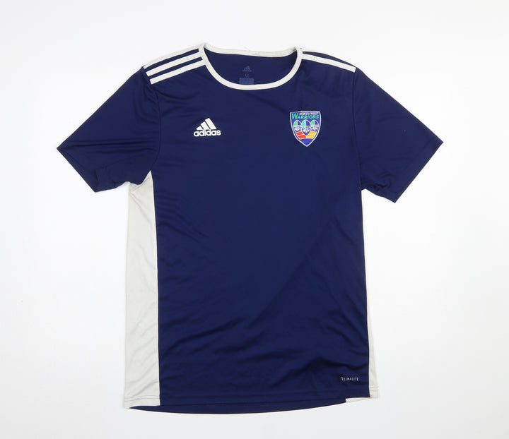 adidas Men's Blue Climalite Football T-Shirt M Regular Fit