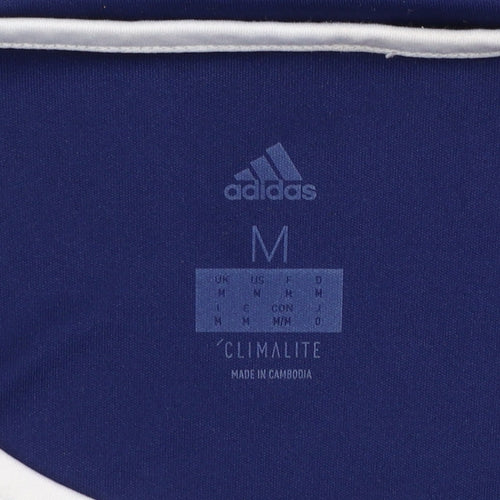 adidas Men's Blue Climalite Football T-Shirt M Regular Fit
