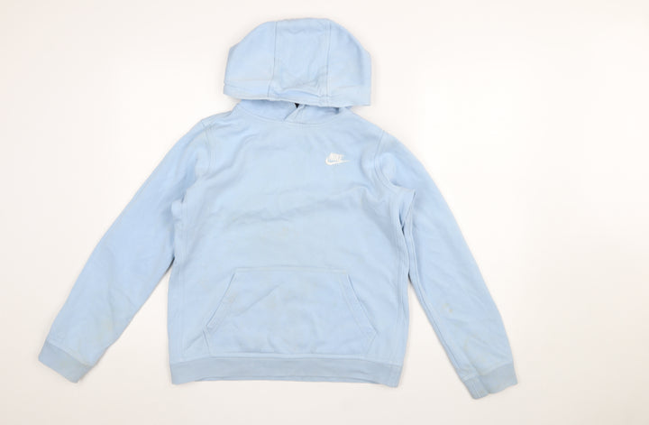 Nike Boys Blue Pullover Hoodie XL 158-170cm Cotton Fleece Sweatshirt