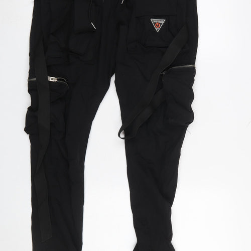 Life Code Progressive Women's Black Cargo Nylon Jogger Trousers Size S