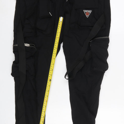 Life Code Progressive Women's Black Cargo Nylon Jogger Trousers Size S