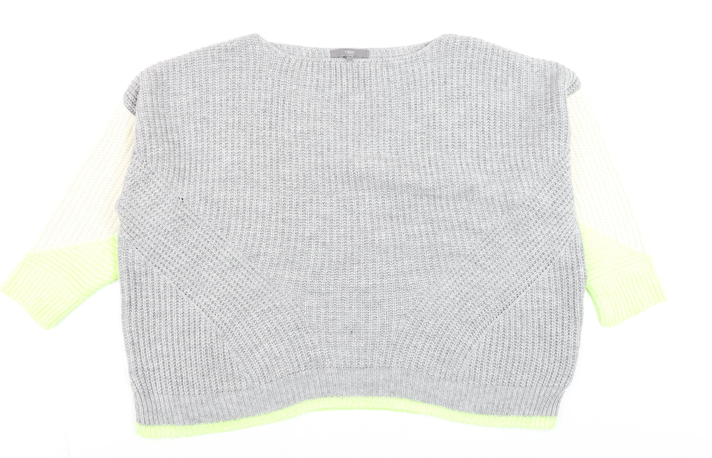 Next Men's Grey XL Chunky-Knit Crew Neck Jumper