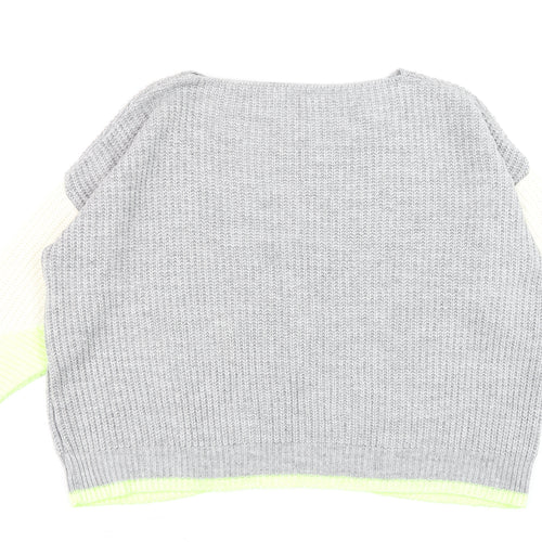 Next Men's Grey XL Chunky-Knit Crew Neck Jumper