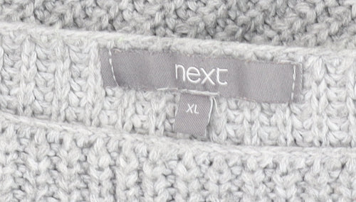 Next Men's Grey XL Chunky-Knit Crew Neck Jumper