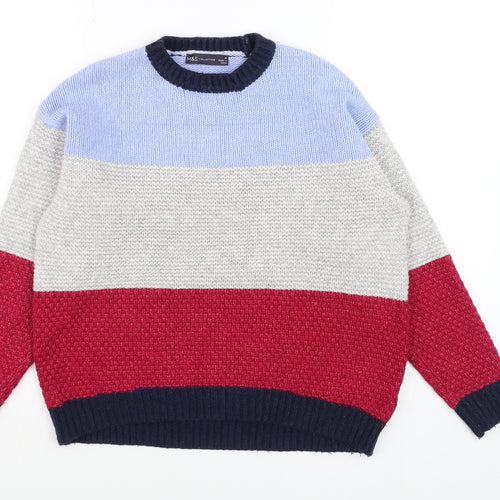 Marks and Spencer Men's Multicoloured M Chunky Knit Pullover Jumper