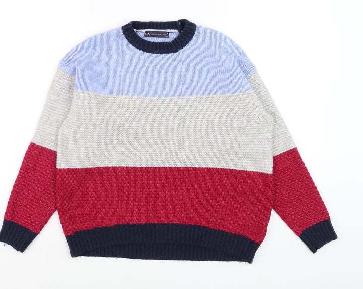Marks and Spencer Men's Multicoloured M Chunky Knit Pullover Jumper