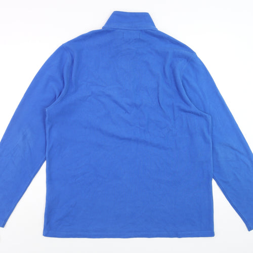 J.Crew Mercantile Men's Blue 1/4 Zip Cotton Jumper Size L