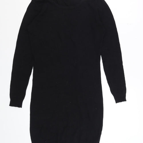 F&F Women’s Black Beaded Shoulder Jumper Dress Size 6
