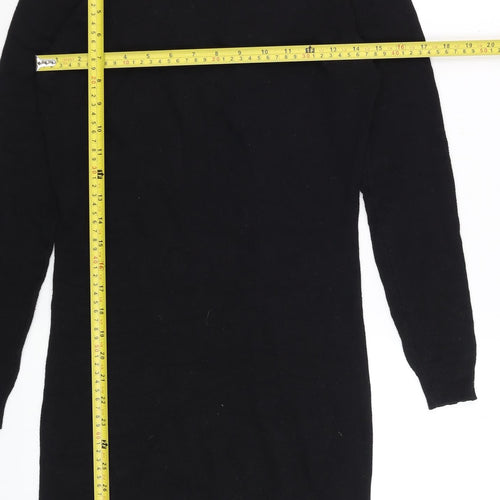 F&F Women’s Black Beaded Shoulder Jumper Dress Size 6