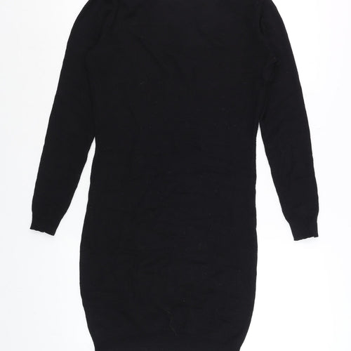 F&F Women’s Black Beaded Shoulder Jumper Dress Size 6