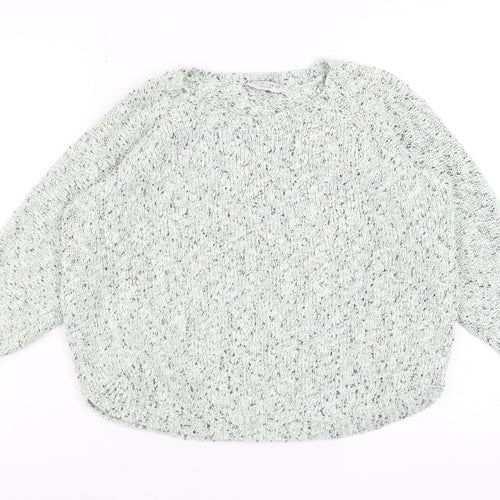Marks and Spencer Women’s Green Chunky-Knit Relaxed Jumper Size 10