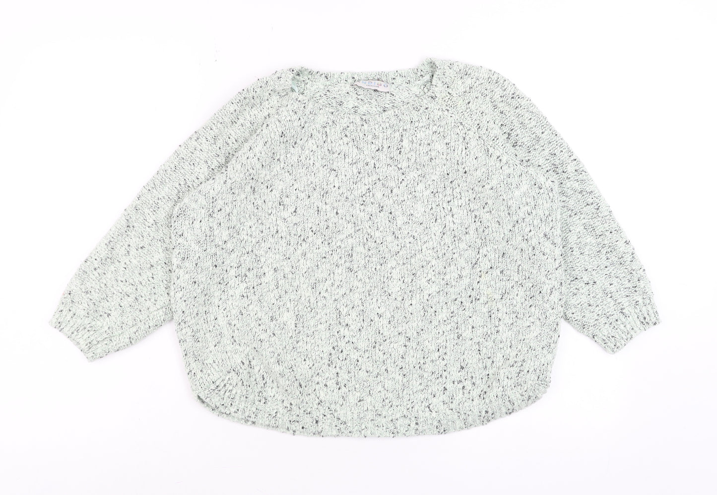 Marks and Spencer Women’s Green Chunky-Knit Relaxed Jumper Size 10