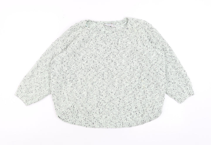 Marks and Spencer Women’s Green Chunky-Knit Relaxed Jumper Size 10