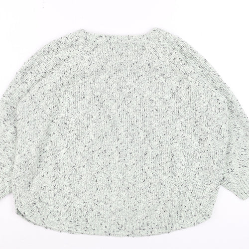 Marks and Spencer Women’s Green Chunky-Knit Relaxed Jumper Size 10