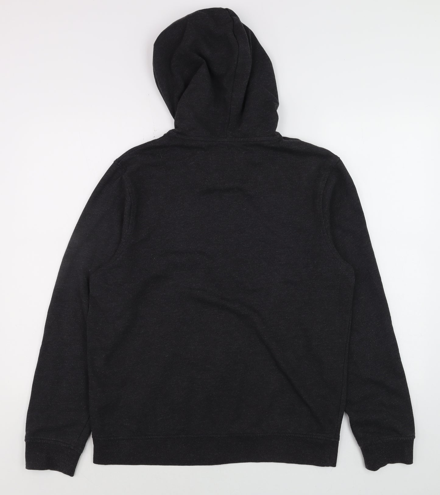 Red Herring Men's Black Full Zip Hoodie Size M Fleece Lined