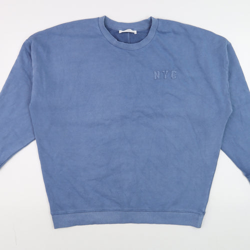 Marks and Spencer Men’s Blue NYC Crew Neck Pullover Sweatshirt Size S