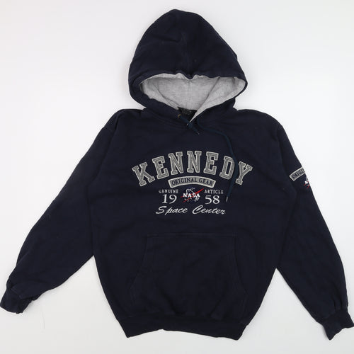 Prairie Mountain Men’s Blue Kennedy NASA Pullover Hoodie Size S