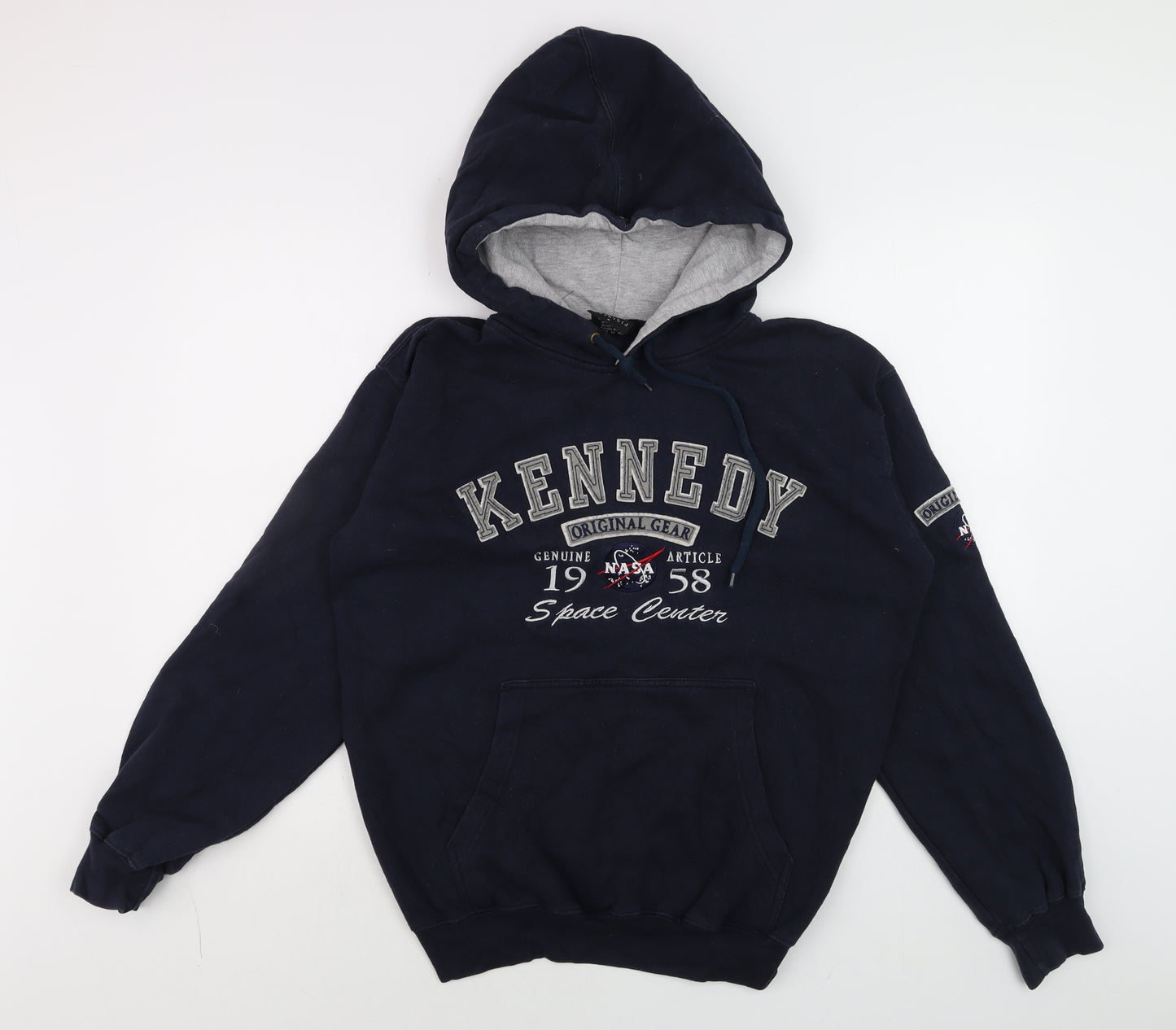 Prairie Mountain Men’s Blue Kennedy NASA Pullover Hoodie Size S