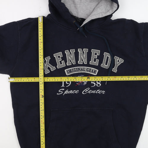 Prairie Mountain Men’s Blue Kennedy NASA Pullover Hoodie Size S