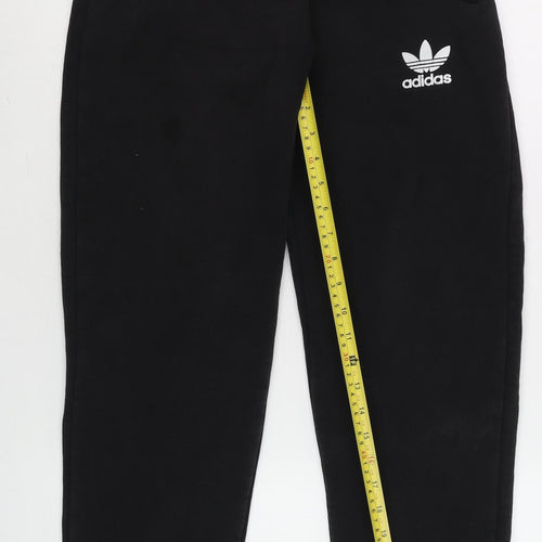 Adidas Men's Black Jogger Sweatpants M Fleece Tapered Fit Activewear