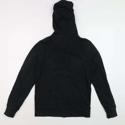 Jack & Jones Men’s Black Full Zip Hoodie Size S Graphic Print