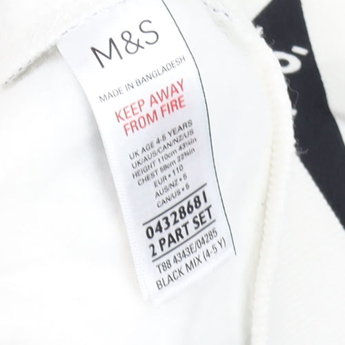 Marks and Spencer Boys Black Geometric No Limits Sweatshirt 4-5 Years
