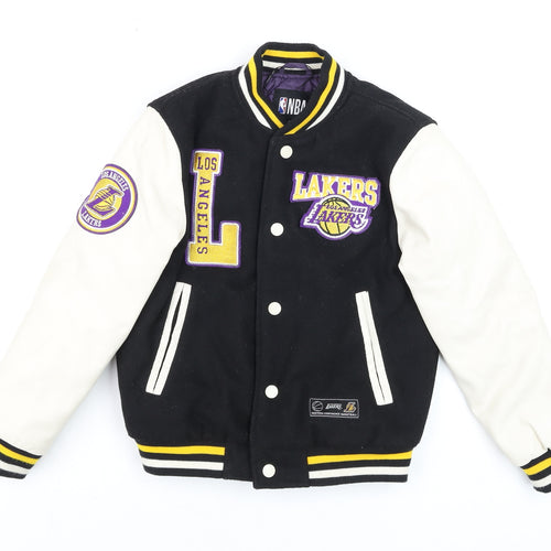 Primark Boys Black Varsity Jacket 7-8 Years Los Angeles Lakers NBA
