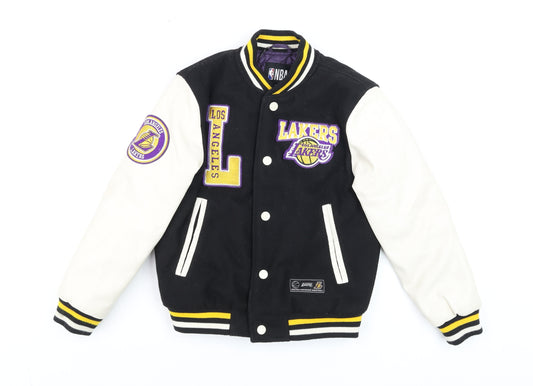 Primark Boys Black Varsity Jacket 7-8 Years Los Angeles Lakers NBA