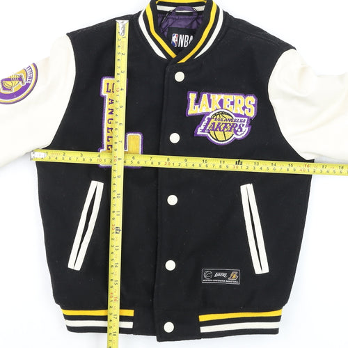 Primark Boys Black Varsity Jacket 7-8 Years Los Angeles Lakers NBA