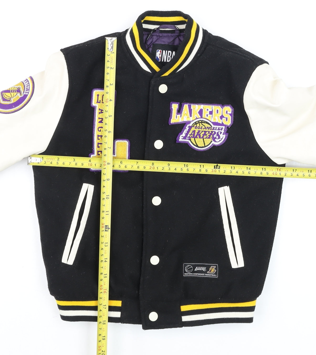 Primark Boys Black Varsity Jacket 7-8 Years Los Angeles Lakers NBA
