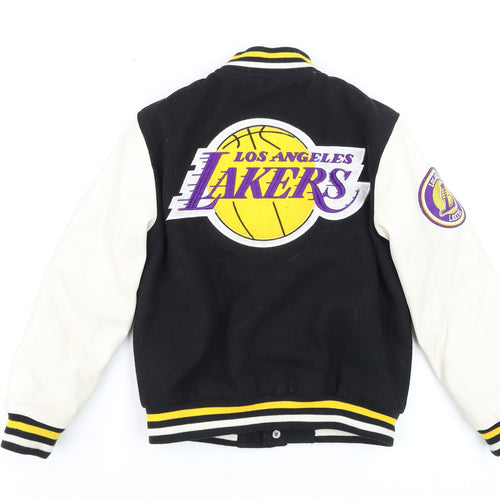Primark Boys Black Varsity Jacket 7-8 Years Los Angeles Lakers NBA