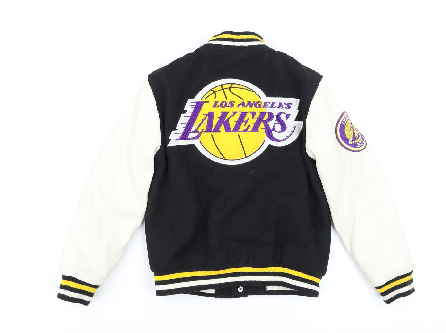 Primark Boys Black Varsity Jacket 7-8 Years Los Angeles Lakers NBA