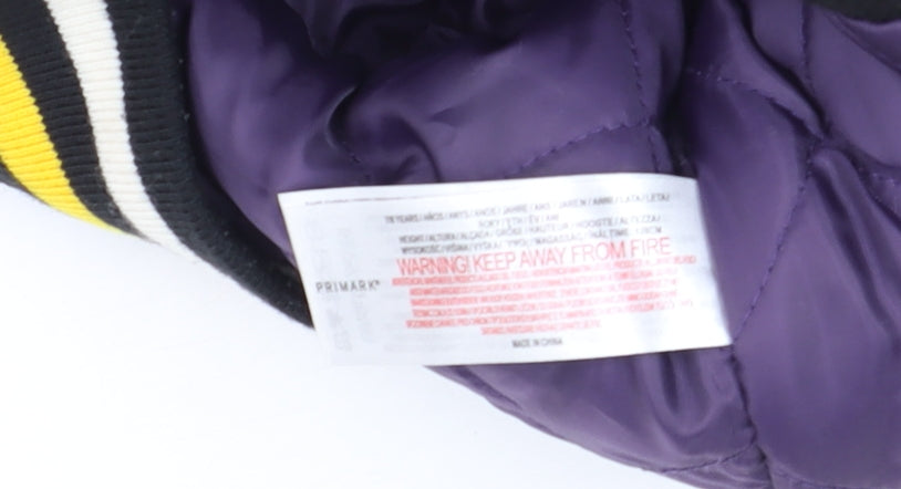 Primark Boys Black Varsity Jacket 7-8 Years Los Angeles Lakers NBA