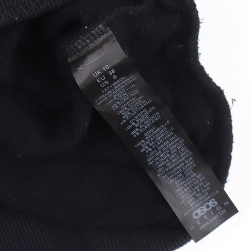 ASOS DESIGN Unisex Black Logo Pullover Sweatshirt L