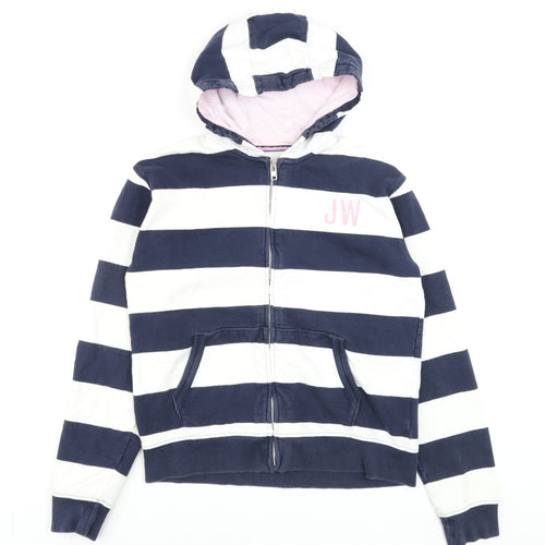 Jack Wills Teens Navy & White Striped Full Zip Hoodie 14-15Y