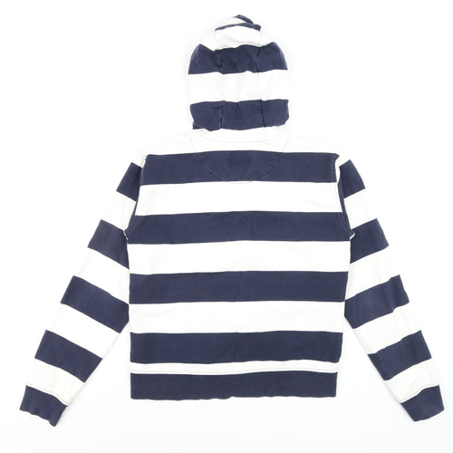 Jack Wills Teens Navy & White Striped Full Zip Hoodie 14-15Y
