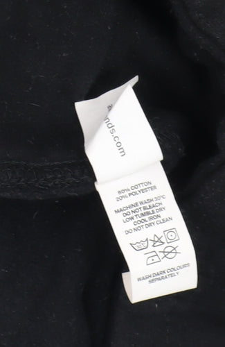 Just Hoods Men’s Black Pullover Hoodie L Biker Logo