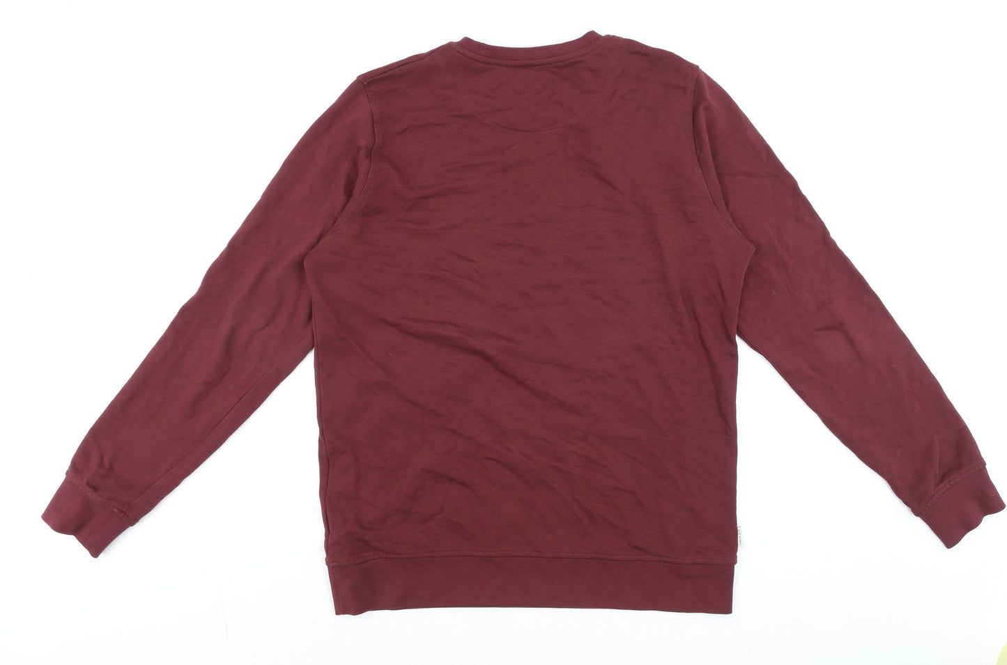 A-dam Mens Red Crew Neck Cotton Sweatshirt Size L