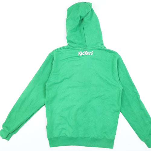 Kickers Men's Green Full Zip Hoodie Size M Logo Hooded Sweatshirt