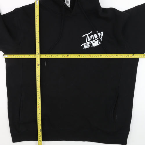 Threadfast Apparel Men's Black Pullover Hoodie L Graphic Fleece