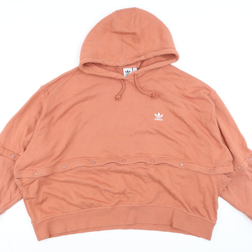 Adidas Men's Brown Hoodie 1X Pullover Cotton Hooded Sweatshirt