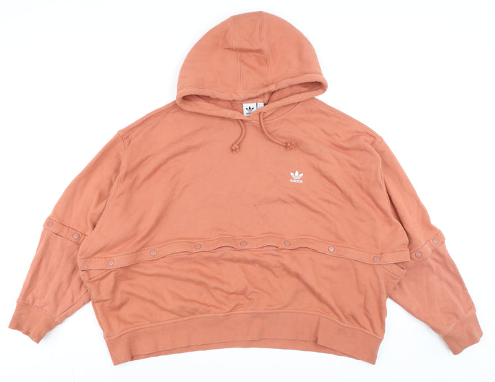 Adidas Men's Brown Hoodie 1X Pullover Cotton Hooded Sweatshirt