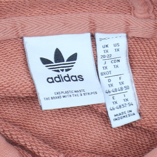 Adidas Men's Brown Hoodie 1X Pullover Cotton Hooded Sweatshirt