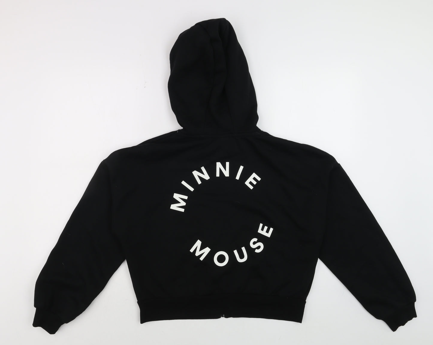 Disney Women’s Black Full Zip Hoodie Minnie Mouse Size S 10/12